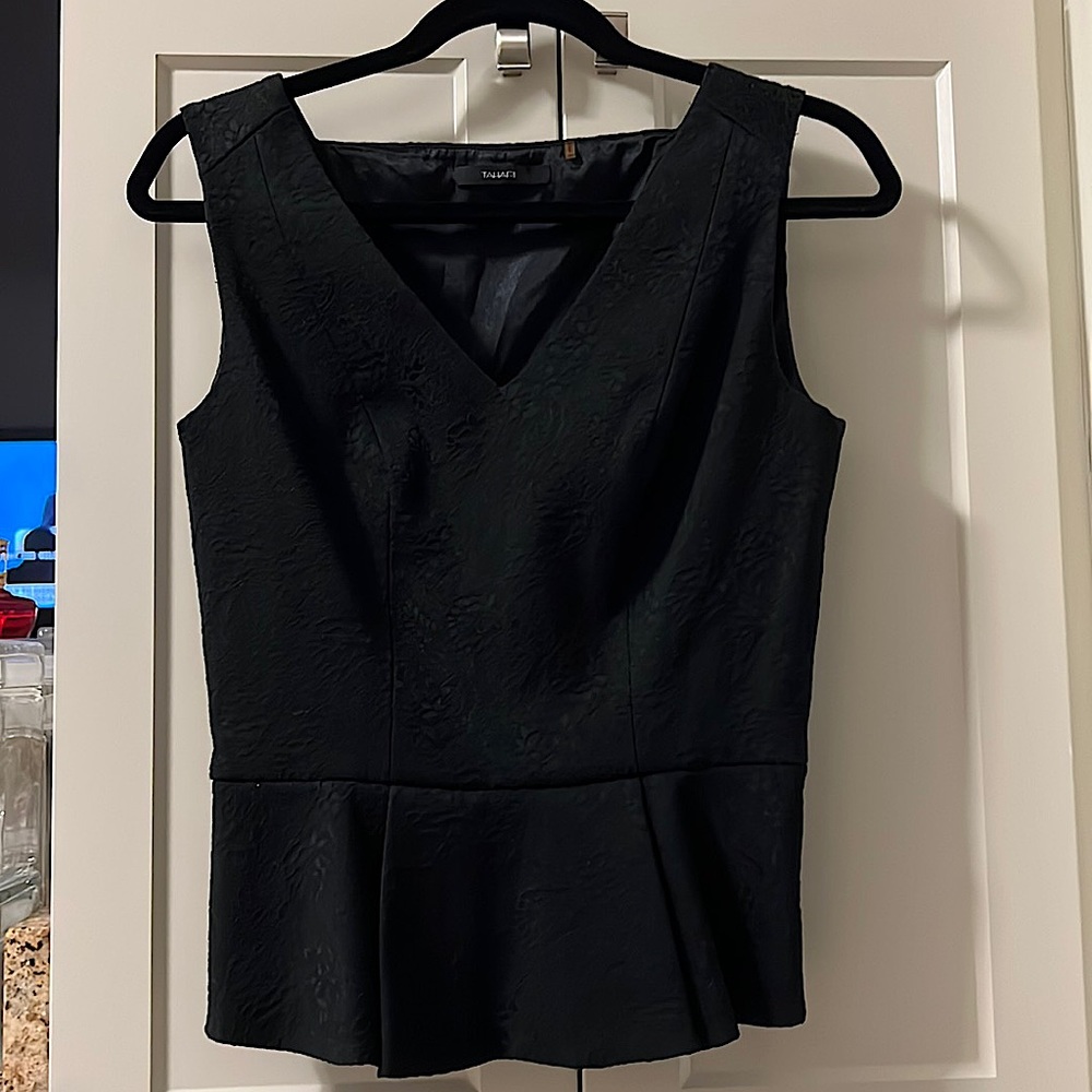 Tahari Thick Lace Peplum Top